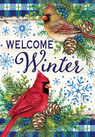 Winter Cardinals  5723  Decorative Flag