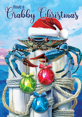Crabby Santa  5726  Decorative Flag