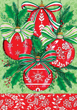 Red Ornaments  5733  Decorative Flag