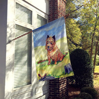 Cairn Terrier and the chipmunk Flag Canvas House Size