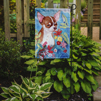 Chihuahua in flowers Flag Garden Size