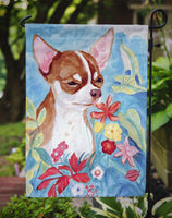 Chihuahua in flowers Flag Garden Size