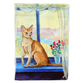 Cat  in the window Flag Canvas House Size