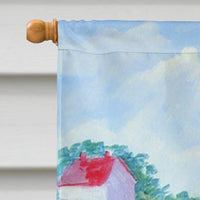 Briard Training Day for the puppy Flag Canvas House Size
