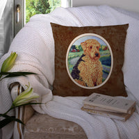 Airedale Terrier Fabric Decorative Pillow 7096PW1414