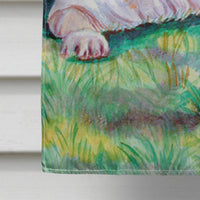 Clumber Spaniel Flag Canvas House Size