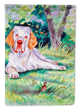 Clumber Spaniel Flag Garden Size