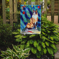 Christmas Tree Cat Flag Garden Size