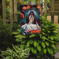 Autumn Leaves Shih Tzu Flag Garden Size