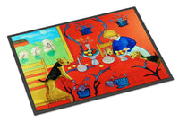 Airedale Terrier with lady in the kitchen Indoor or Outdoor Mat 24x36 Doormat