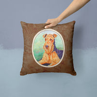 Airedale Terrier Fabric Decorative Pillow 7239PW1414