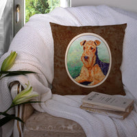Airedale Terrier Fabric Decorative Pillow 7239PW1414