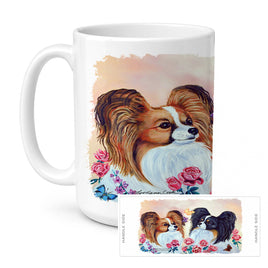 Caroline's Treasures 7272CM15 Papillon Coffee Mug, 15 ounce, multicolor