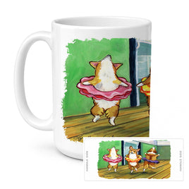 Caroline's Treasures 7276CM15 Little Ballerina Corgi Coffee Mug, 15 ounce, multicolor