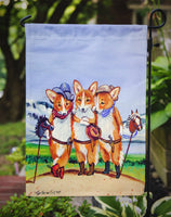 Cowboy Corgi Flag Garden Size