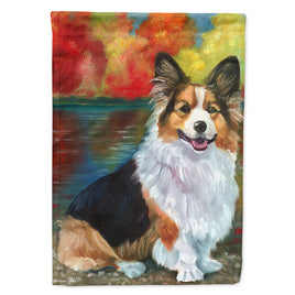 Corgi by the lake Flag Canvas House Size 7294CHF