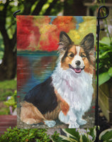 Corgi by the lake Flag Garden Size 7294GF