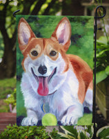 Corgi with green ball Flag Garden Size 7296GF