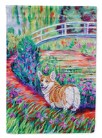 Corgi Footbridge Flag Canvas House Size 7298CHF