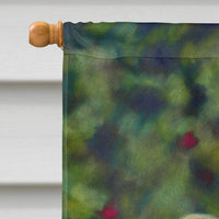 Corgi Pup and Daffodils Flag Canvas House Size 7300CHF