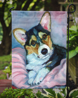 Corgi Puppy with pink blanket Flag Garden Size 7301GF