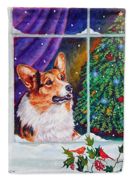 Corgi Christmas Window Flag Garden Size 7305GF