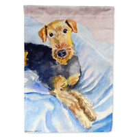 Cozy Airedale Terrier Flag Canvas House Size 7335CHF