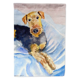 Cozy Airedale Terrier Flag Canvas House Size 7335CHF