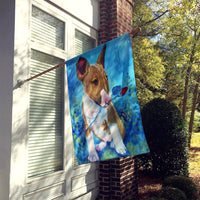 Bull Terrier Rose for Mom Flag Canvas House Size 7339CHF