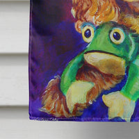 Cocker Spaniel with Frog Flag Canvas House Size 7342CHF
