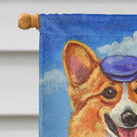 Corgi Golfers Flag Canvas House Size 7361CHF