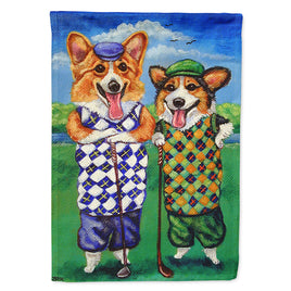 Corgi Golfers Flag Canvas House Size 7361CHF