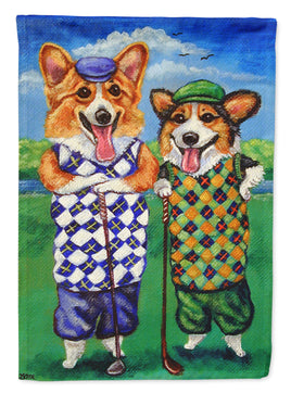 Corgi Golfers Flag Garden Size 7361GF