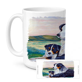 Caroline's Treasures 7511CM15 Australian Shepherd Coffee Mug, 15 ounce, multicolor
