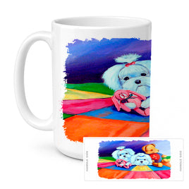 Caroline's Treasures 7515CM15 Maltese Coffee Mug, 15 ounce, multicolor