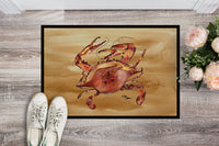 Cooked Crab Sandy Beach Indoor or Outdoor Mat 24x36