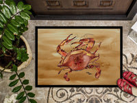 Cooked Crab Sandy Beach Indoor or Outdoor Mat 24x36