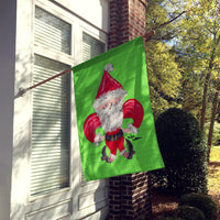 Christmas Santa Fleur de lis Flag Canvas House Size