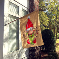 Christmas Reindeer Fleur de lis Flag Canvas House Size