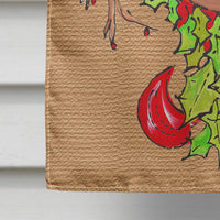 Christmas Reindeer Fleur de lis Flag Canvas House Size