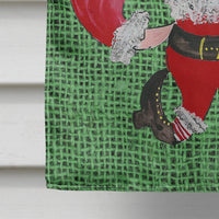 Christmas Santa Fleur de lis Flag Canvas House Size
