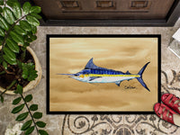 Swordfish on Sandy Beach Indoor or Outdoor Mat 24x36 8754JMAT