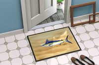 Swordfish on Sandy Beach Indoor or Outdoor Mat 24x36 8754JMAT