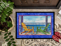 Adirondack Chairs Blue Indoor or Outdoor Mat 24x36