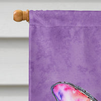 Butterfly on Purple Flag Canvas House Size