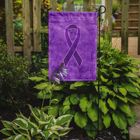 Purple Ribbon for Pancreatic and Leiomyosarcoma Cancer Awareness Flag Garden Size AN1207GF