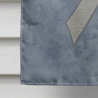 Clear Ribbon for Lung Cancer Awareness Flag Canvas House Size AN1210CHF