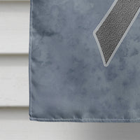 Grey Ribbon for Brain Cancer Awareness Flag Canvas House Size AN1211CHF