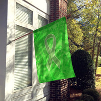 Lime Green Ribbon for Lymphoma Cancer Awareness Flag Canvas House Size AN1212CHF