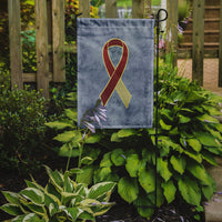 Burgundy and Ivory Ribbon for Head and Neck Cancer Awareness Flag Garden Size AN1218GF